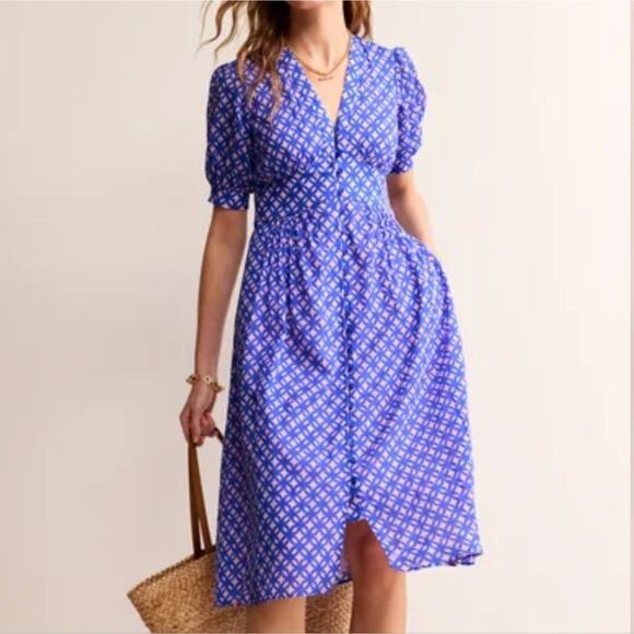 NEW NWT Boden Midi Checked Summer Dress - Picture 1 of 14
